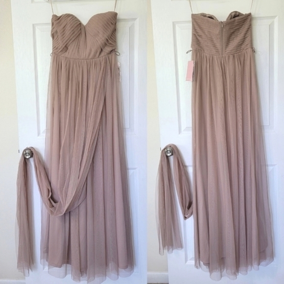 Birdy Grey Convertible Tulle Maxi Dress w/Pleated Bodice - LOTS of Ways to Style - Picture 3 of 8